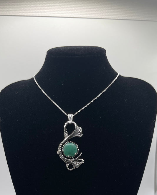 Victorian Style Columbian Emerald Pendant