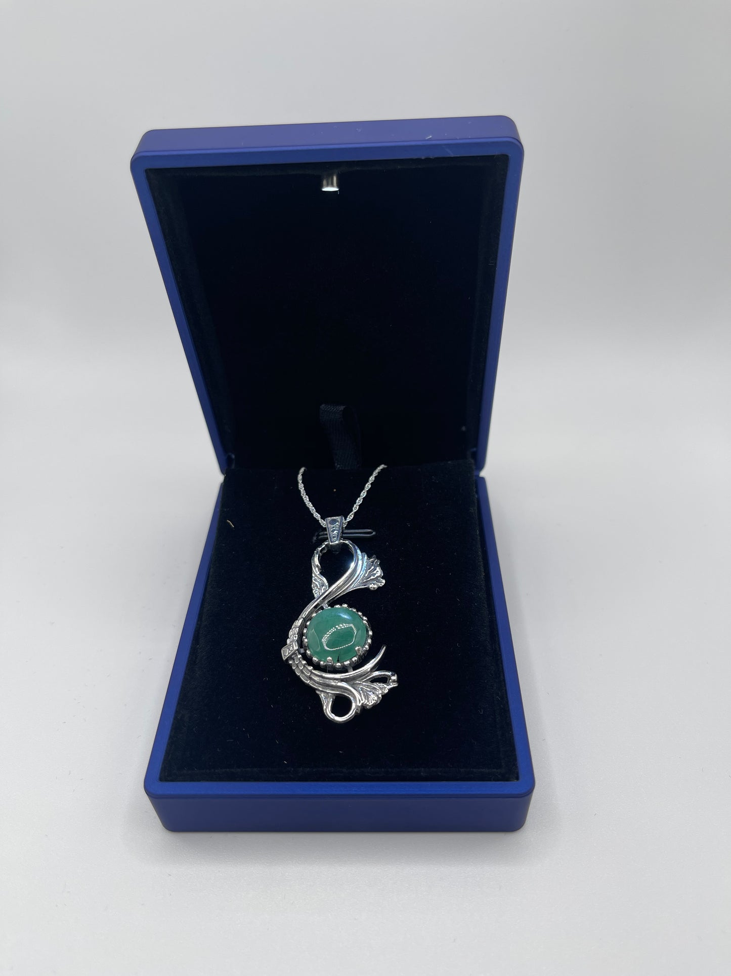 Victorian Style Columbian Emerald Pendant