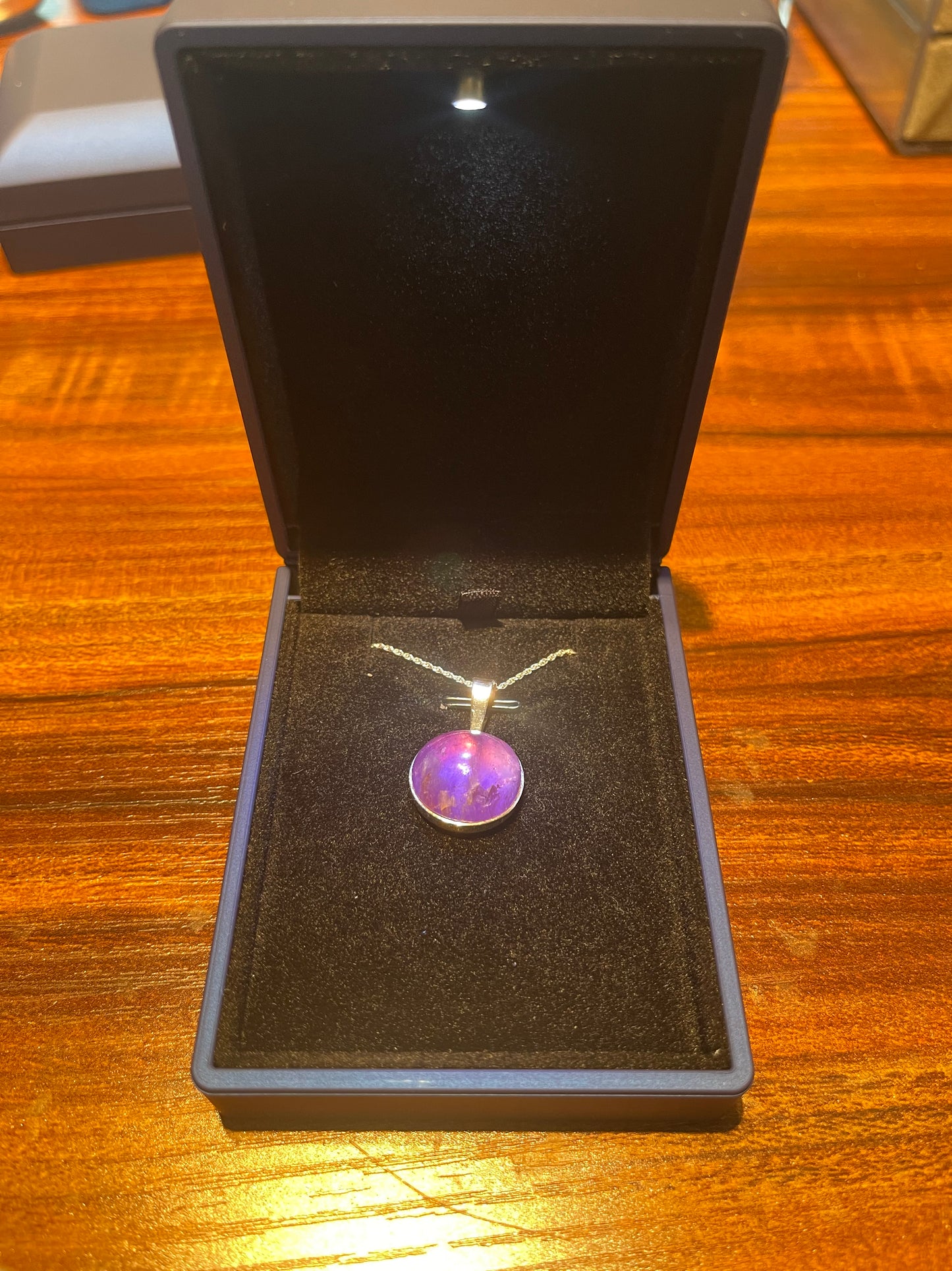 15.7ct Rwandan Chatoyant Amethyst Pendant