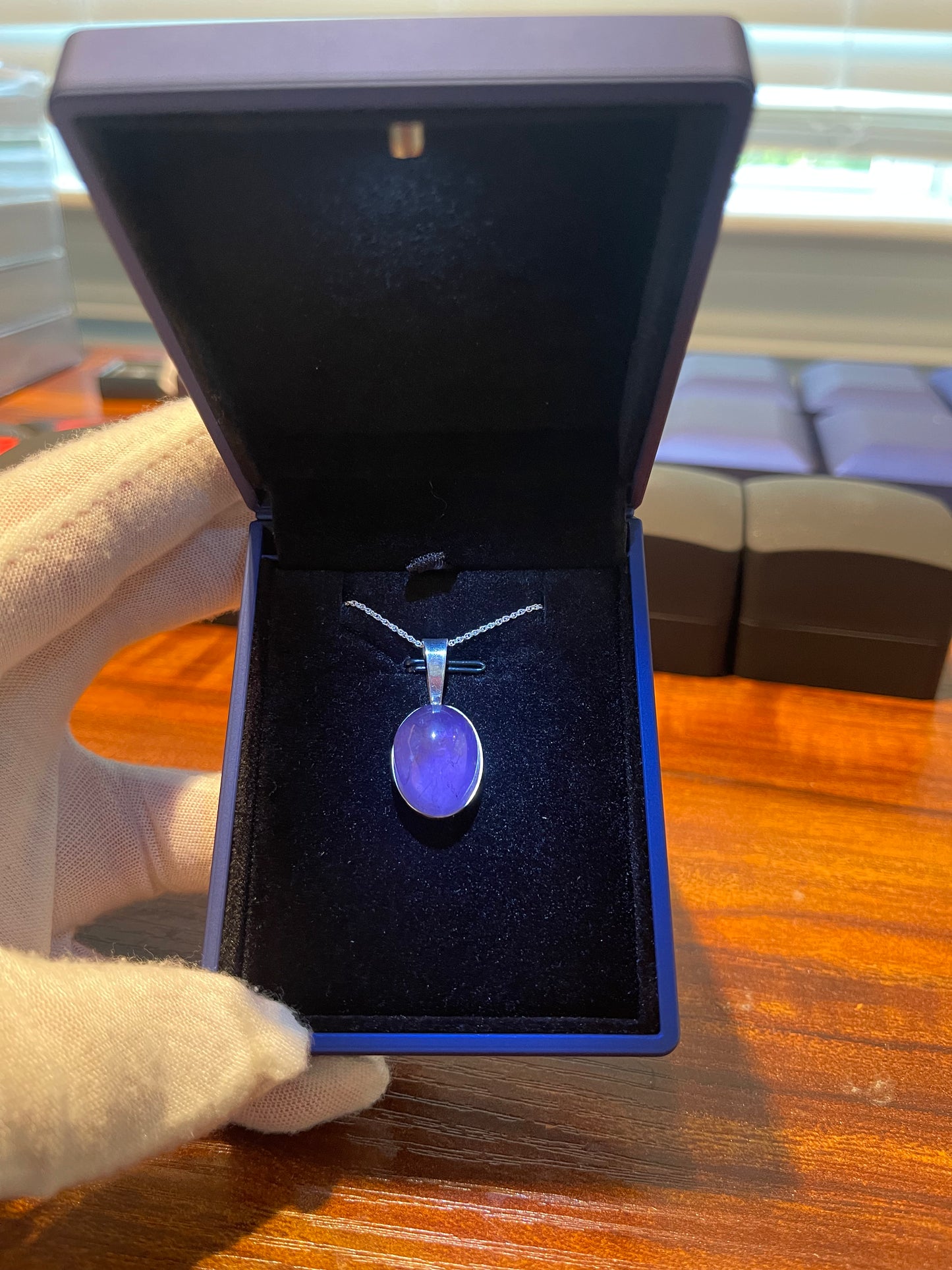 15 ct Oval Rwandan Amethyst Pendant