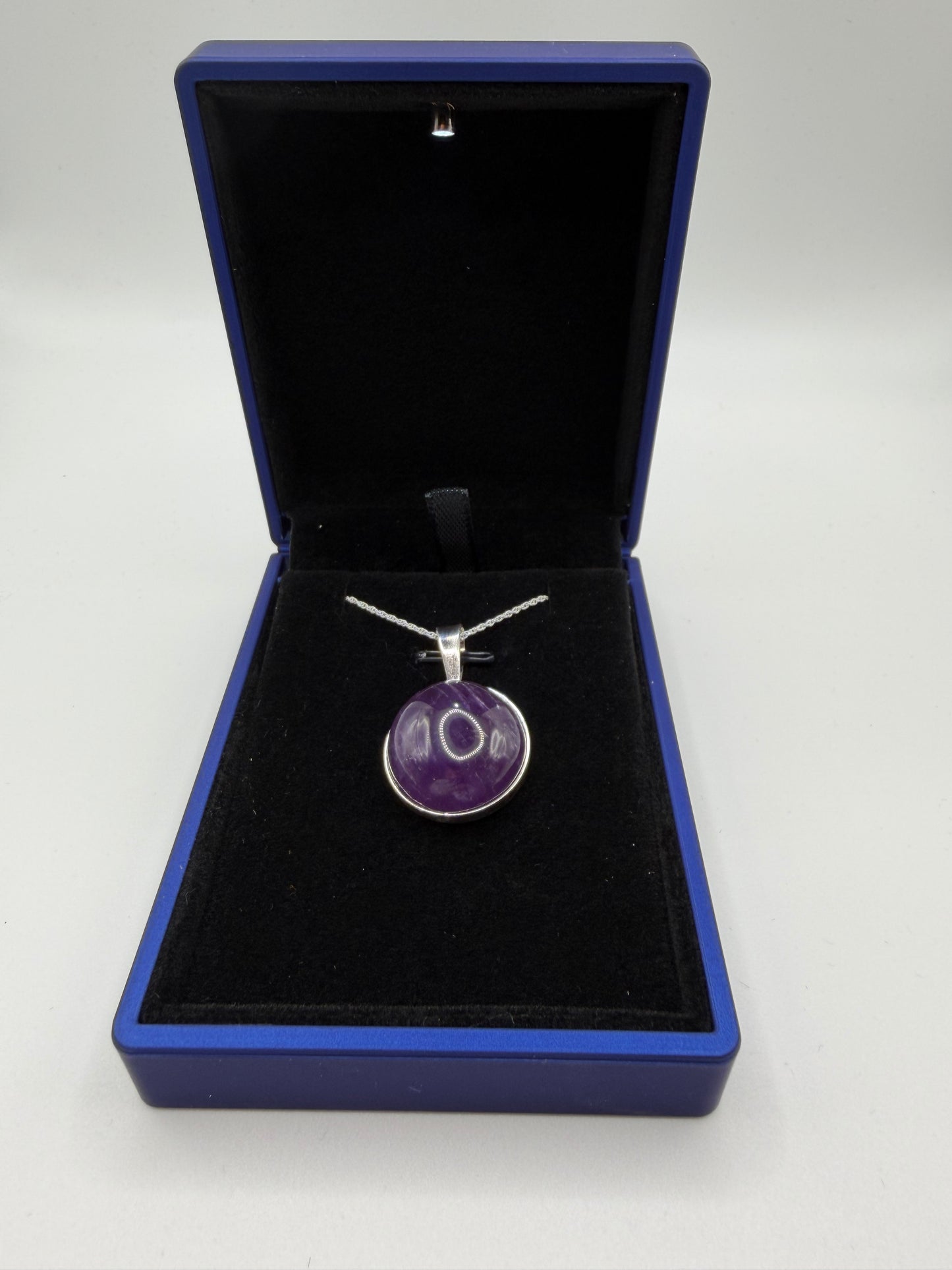 Natural Rwandan Amethyst — Untreated | One-of-a-Kind Pendant Handcrafted in Maine