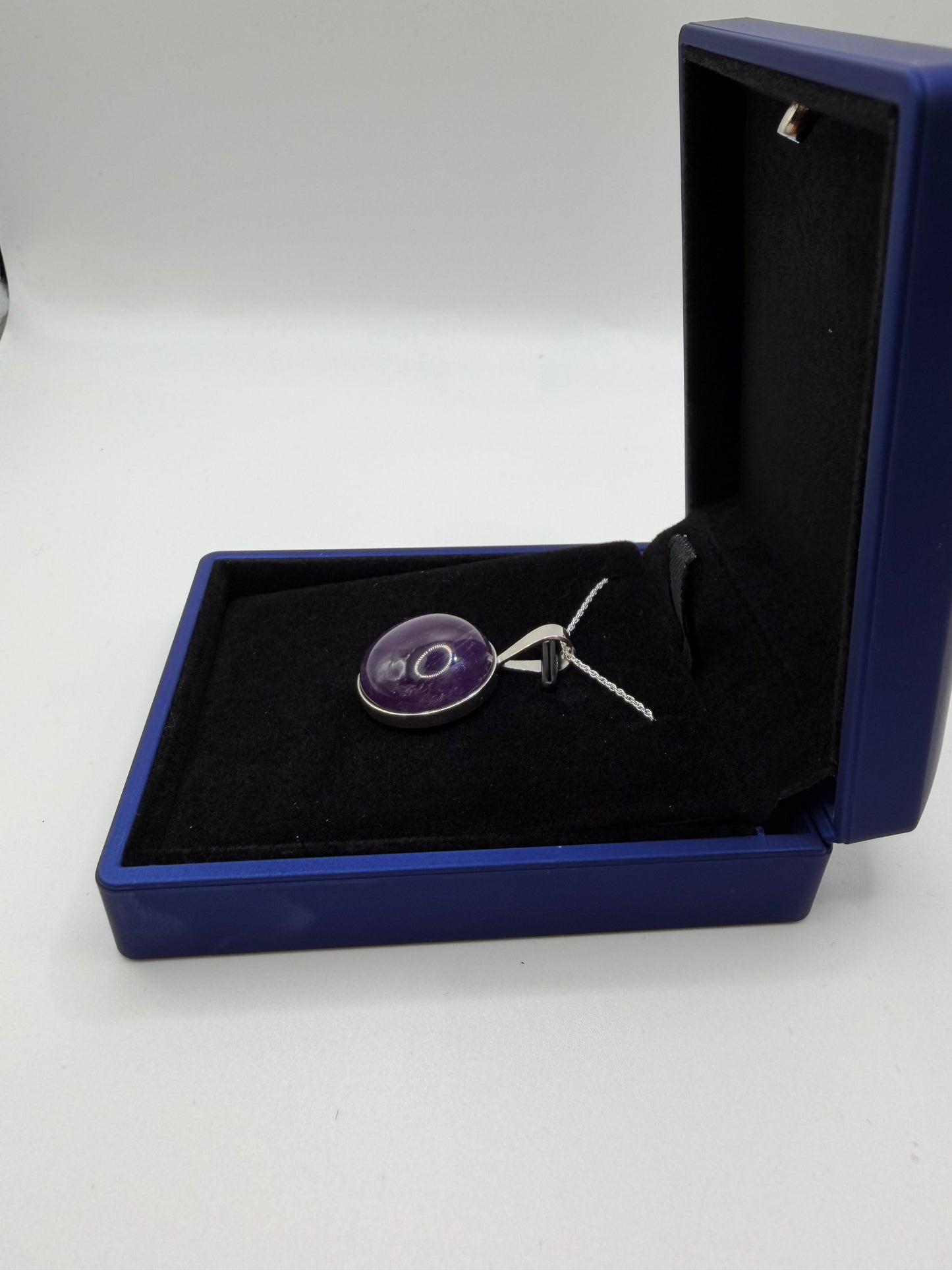 Natural Rwandan Amethyst — Untreated | One-of-a-Kind Pendant Handcrafted in Maine