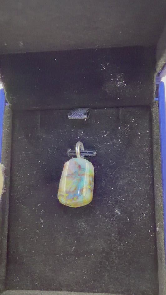 Namibian Quantum Quattro Pendant – 26ct Natural Stone with Sterling Silver Bail