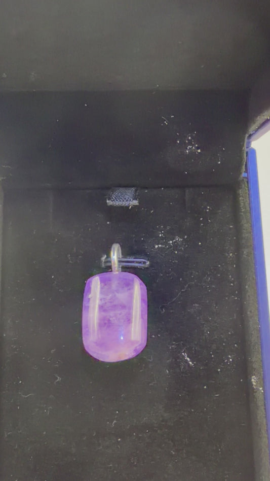 Rwandan Amethyst Pendant | 31ct Natural Stone | Sterling Silver Bail