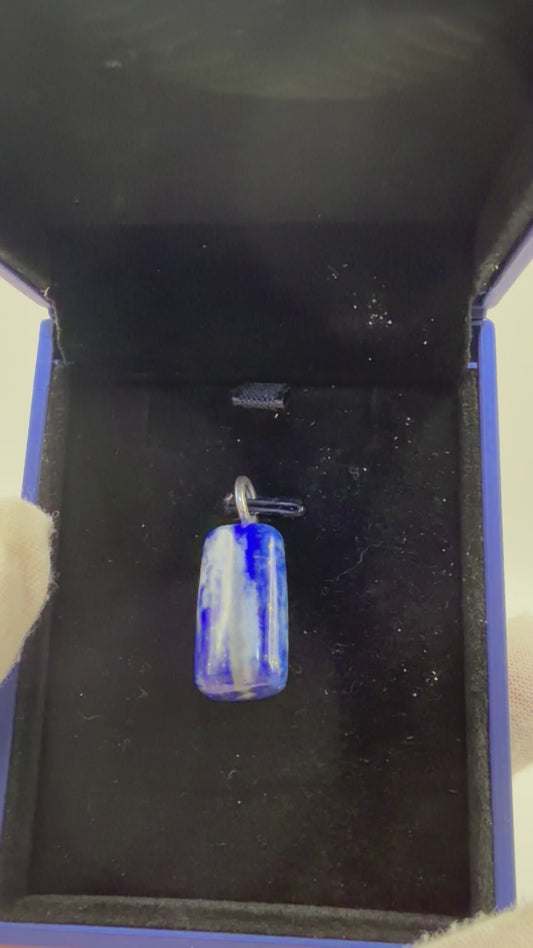 Lapis Lazuli Pendant | 30ct Natural Stone | Sterling Silver Bail
