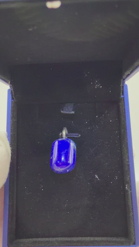 Lapis Lazuli Pendant | 34ct Natural Stone | Sterling Silver Bail